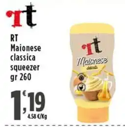 Rossotono Carrefour RT Maionese classica squeeze offerta