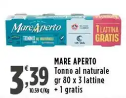 Rossotono Carrefour Mare Aperto Tonno al naturale offerta