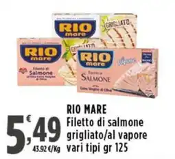 Rossotono Carrefour RIO MARE Filetto di salmone grigliato/al vapore offerta