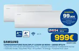Euronics SAMSUNG CONDIZIONATORE DUALSPLIT LUZON S2 offerta