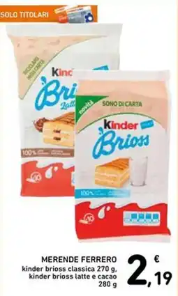 Spazio Conad kinder brioss classica offerta