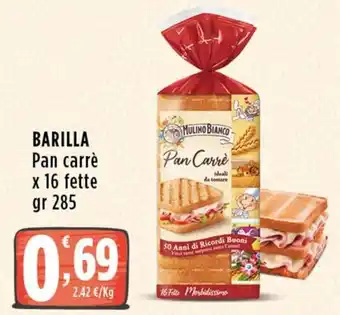 Rossotono Carrefour Barilla Pan carrè offerta