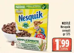 Rossotono Carrefour Nestlé Nesquik cereali offerta