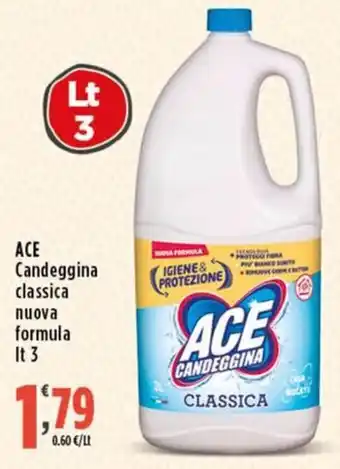 Rossotono Carrefour ACE Candeggina classica nuova formula offerta