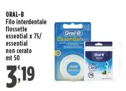 Rossotono Carrefour ORAL-B Filo interdentale flossette essential offerta