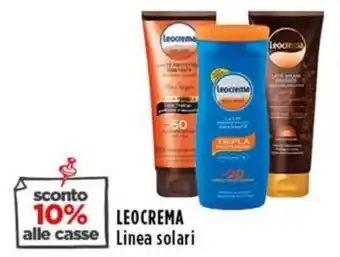 Rossotono Carrefour LEOCREMA Linea solari offerta