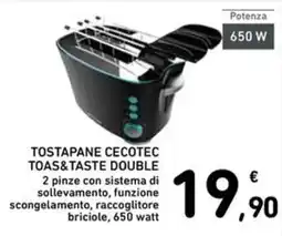 Spazio Conad TOSTAPANE CECOTEC TOAS&TASTE DOUBLE offerta