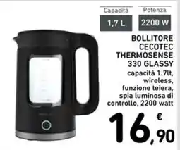 Spazio Conad Bollitore Cecotec Thermosense 330 Glassy offerta