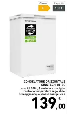 Spazio Conad CONGELATORE ORIZZONTALE SINOTECH 10100 offerta