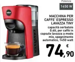 Spazio Conad MACCHINA PER CAFFE' ESPRESSO LAVAZZA TINY offerta