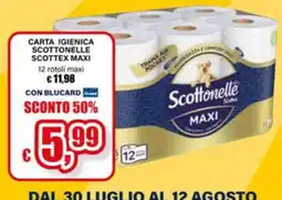 Il Gigante Carta igienica Scottoneille Scottex Maxi offerta