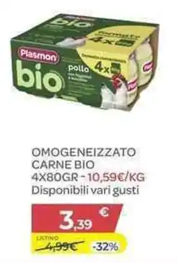 Bimbo Store Plasmon bio pollo offerta