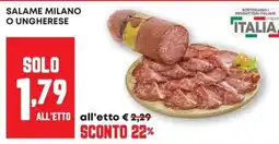 Pam Salame Milano o Ungherese offerta