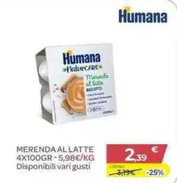 Bimbo Store Humana NaturCare Merenda al latte biscotto offerta