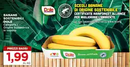 Alì Supermercati Banane Dole offerta