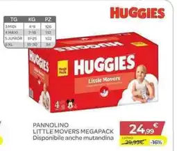 Bimbo Store HUGGIES PANNOLINO LITTLE MOVERS MEGAPACK offerta