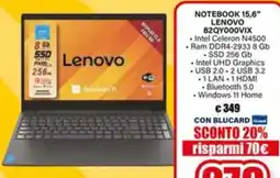 Il Gigante NOTEBOOK 15,6" LENOVO offerta