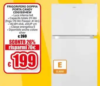 FRIGORIFERO DOPPIA PORTA CANDY