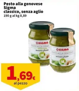 Sigma Pesto alla genovese Sigma classico, senza aglio offerta