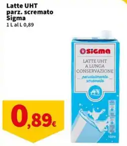 Sigma Latte UHT parz. scremato Sigma offerta
