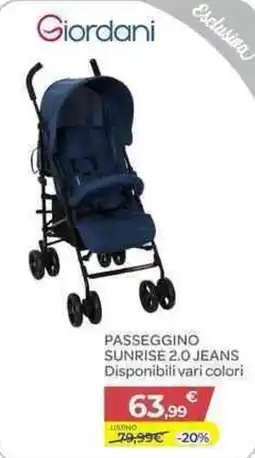 Bimbo Store Giordani PASSEGGINO SUNRISE 2.0 JEANS offerta