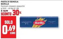 Pam Pasta di semola Barilla offerta