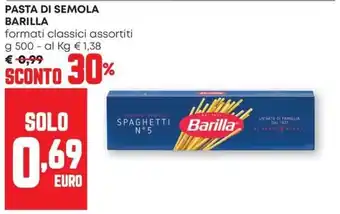 Pam Pasta di semola Barilla offerta