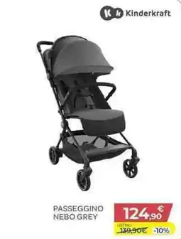 Bimbo Store Kinderkraft PASSEGGINO NEBO GREY offerta