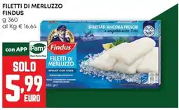 Pam Filetti di merluzzo Findus offerta