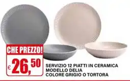 Il Gigante SERVIZIO 12 PIATTI IN CERAMICA MODELLO DELIA offerta