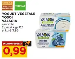 Alì Supermercati Yogurt vegetale Yosoi Valsòia offerta