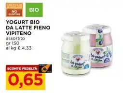 Alì Supermercati YOGURT BIO DA LATTE FIENO VIPITENO offerta