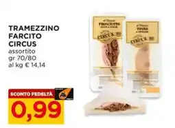Alì Supermercati Tramezzino farcito Circus offerta