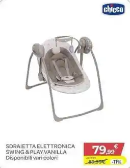 Bimbo Store SDRAIETTA ELETTRONICA SWING & PLAY VANILLA chicco offerta
