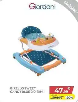 Bimbo Store Giordani GIRELLO SWEET CANDY BLUE 2.0 3 IN 1 offerta