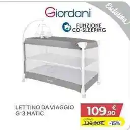 Bimbo Store Giordani LETTINO DA VIAGGIO G-3 MATIC offerta
