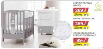 Bimbo Store Lettino Popstar Grigio offerta