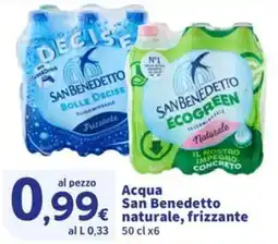 Sigma Acqua San Benedetto naturale, frizzante offerta