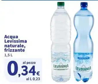 Acqua Levissima naturale, frizzante