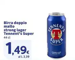 Sigma Birra doppio malto strong lager Tennent's Super offerta