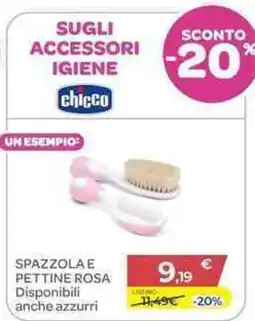 Bimbo Store chicco SPAZZOLA E PETTINE ROSA offerta
