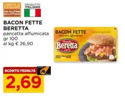 Alì Supermercati Bacon Fette Beretta offerta