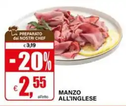 Il Gigante MANZO ALL'INGLESE offerta