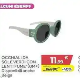 Bimbo Store Chicco occhiali da sole verdi con lenti fume' offerta
