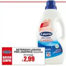 Il Gigante il gigante Detersivo liquido per lavatrice classico offerta