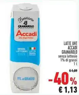 Conad Superstore LATTE UHT ACCADI GRANAROLO senza lattosio offerta