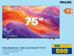 Euronics Bruno PHILIPS 75MLED820/12 - MINI-LED SMART TV 75" offerta
