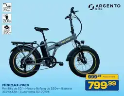 Euronics Bruno ARGENTO BIKE MINIMAX 2026 offerta