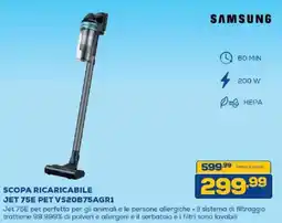 Euronics Bruno SCOPA RICARICABILE JET 75E PET VS20B75AGR1 offerta