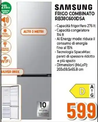 SAMSUNG FRIGO COMBINATO RB38C600DSA